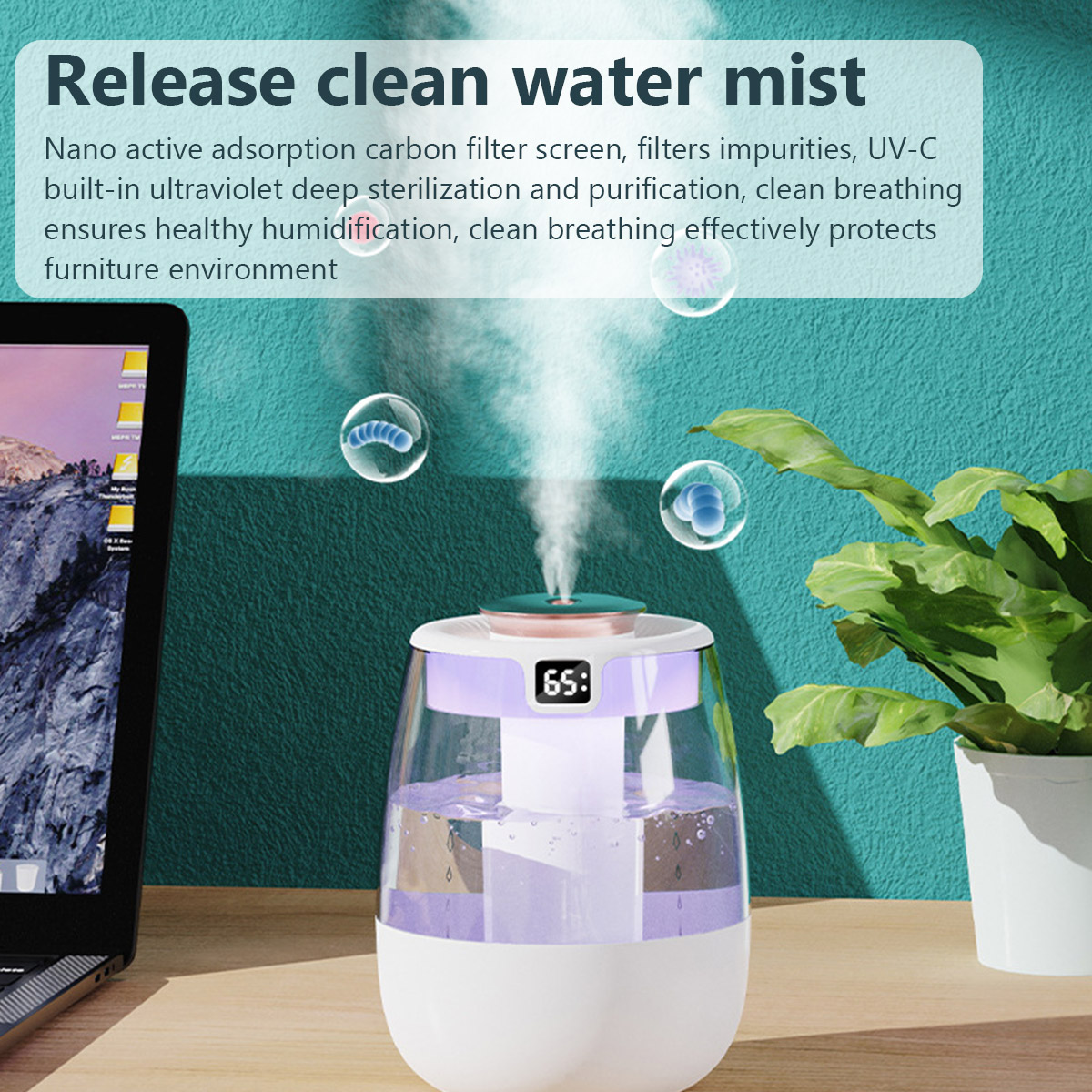1.3L Air Humidifier Double Spr - Home Fragrance Organic incelemesi ve fiyatı